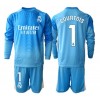 Real Madrid Thibaut Courtois #1 Keeper Hjemmedraktsett Barn 2025-26 Langermet (+ korte bukser)